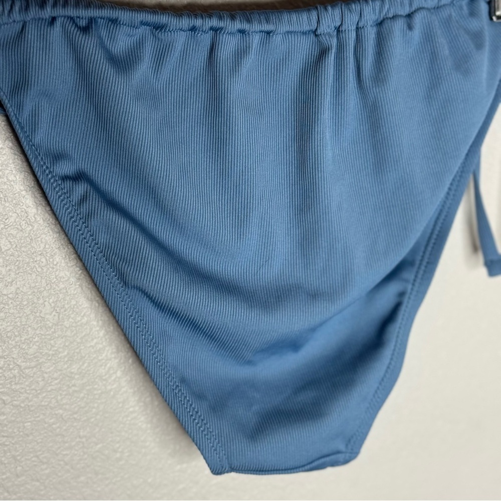 New Shade & Shore Blue Bikini Bottom with Side Ties M (8-10) - Picture 4 of 9